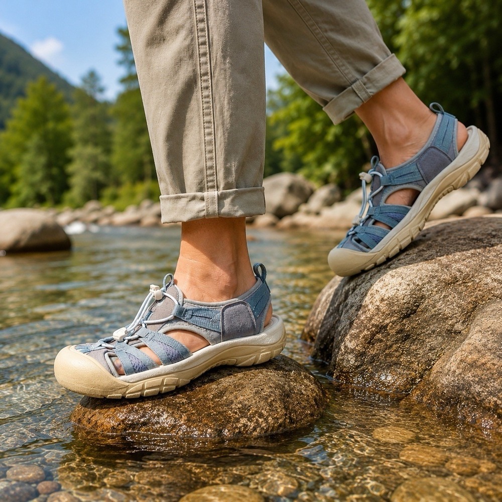 KEEN Size 10 Newport H2 Sport Sandals Blue Closed Toe Water Hiking